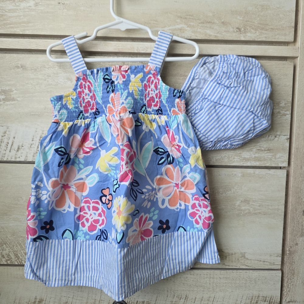 Gymboree Blue Floral Kids Summer Dress